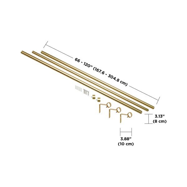 Iš plieno išplečiamas užuolaidos strypas 168 - 305 cm Cappa – Umbra-image-4