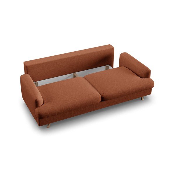 Terakotos spalvos sulankstoma/su sandėliavimo vieta sofa 233 cm Naomi – Micadoni -image-4
