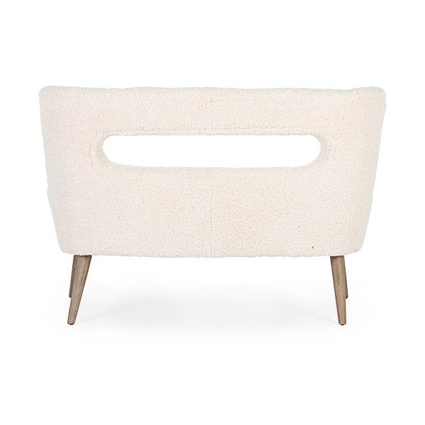 Kreminės spalvos sofa iš dirbtinio kailio 115 cm Cortina – Bizzotto-image-4