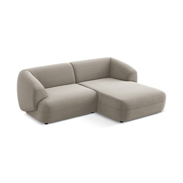 Smėlio spalvos iš velveto kampinė sofa (su dešiniuoju kampu) Moana – Makamii-image-3