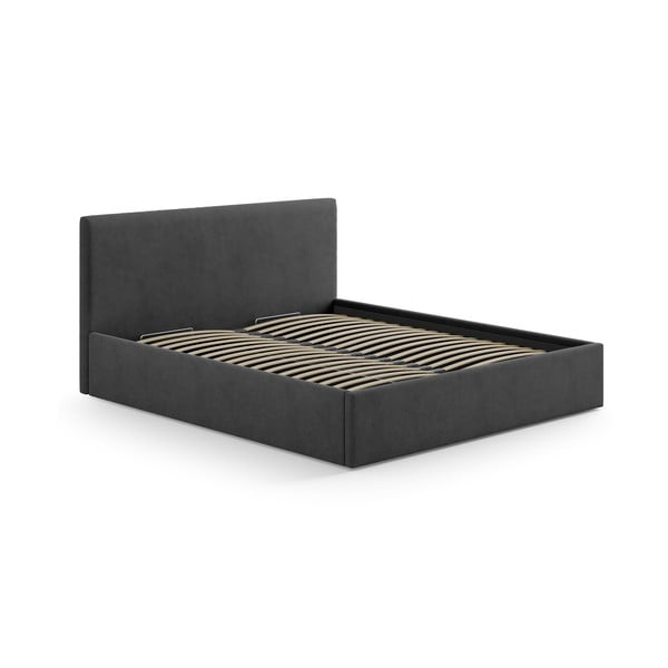 Antracito spalvos iš audinio galvūgalis 170,5x100 cm Remo – Micadoni -image-3