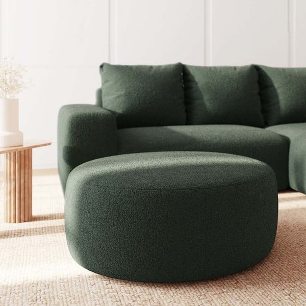 Žalios spalvos iš boucle taburetė Monce – Rodier-image-2