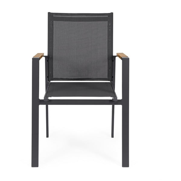 Antracito spalvos metalinės sodo kėdės 4 vnt. Heta   – Bizzotto-image-1