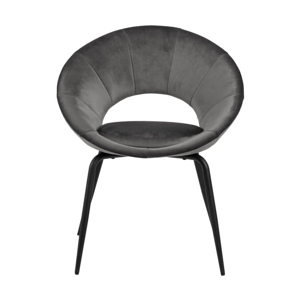 Tamsiai pilka aksominė valgomojo kėdė Actona Julia-image-2