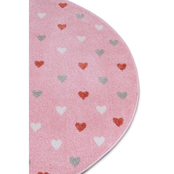 Vaikiškas kilimas rožinės spalvos ø 140 cm Little Hearts – Hanse Home-image-1