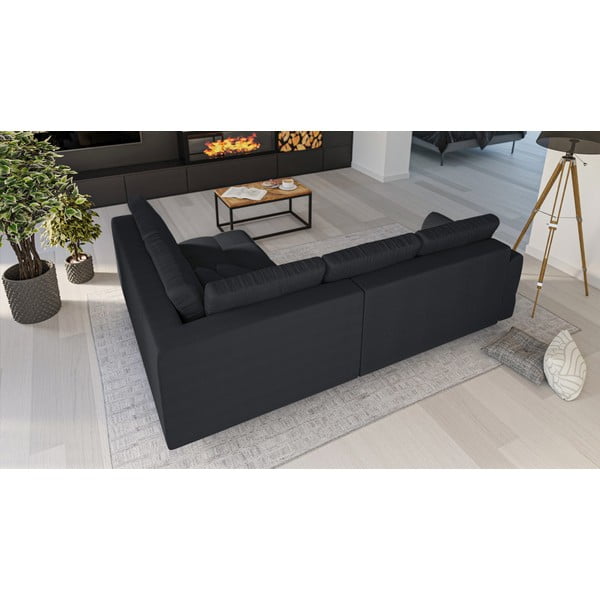 Tamsiai pilka kampinė sofa (dešinysis kampas) Ariella - Ropez-image-2