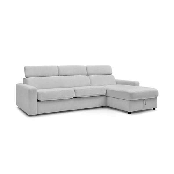 Sulankstoma kampinė sofa šviesiai pilkos spalvos (kintama) Monaco – Bobochic Paris-image-3