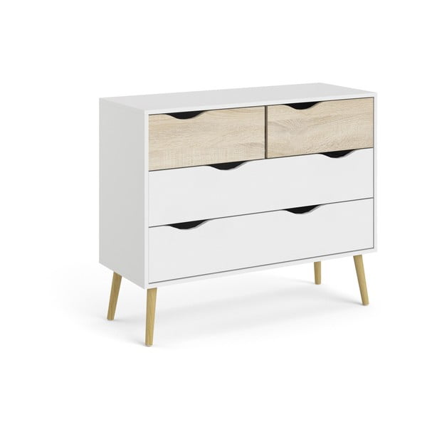 Balta komoda Tvilum Oslo, 99 x 82 cm-image-3