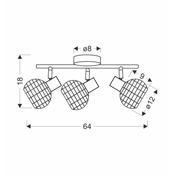 Lubinis šviestuvas juodos spalvos/kreminės spalvos ø 12 cm su metaliniu gaubtu/su rotango gaubtu Tajga – Candellux Lighting-image-3