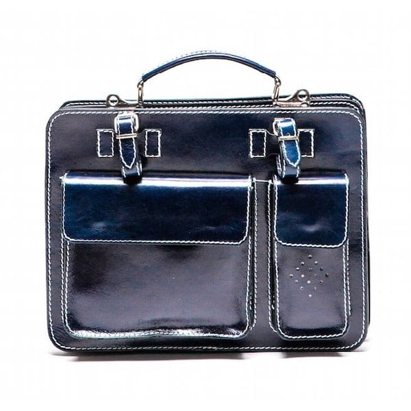 Mėlynas odinis portfelis Luisa Vannini Nr. 305