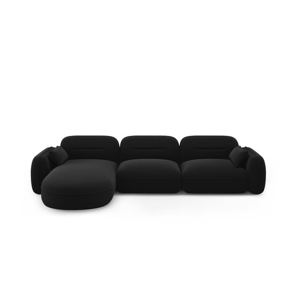 Iš velveto kampinė sofa juodos spalvos (su kairiuoju kampu) Audrey – Interieurs 86
