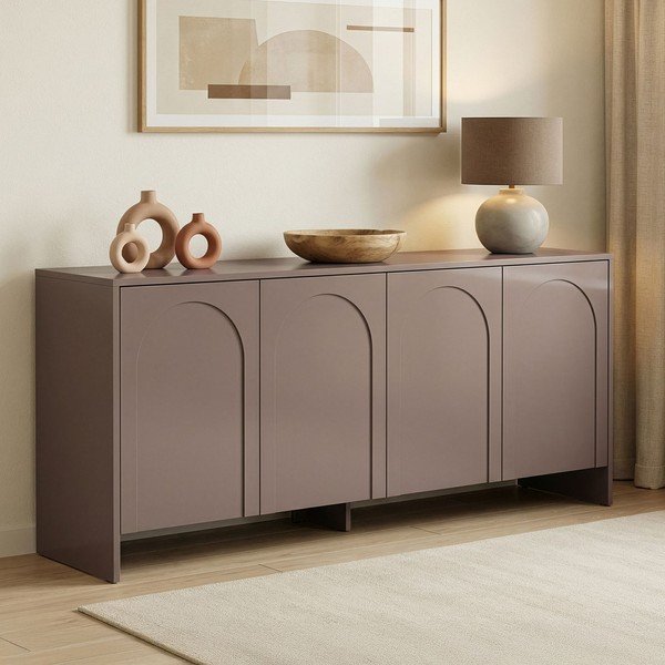 Taupe spalvos šoninė spintelė 180x80x45 cm Arlen  – Kalune Design-image-2