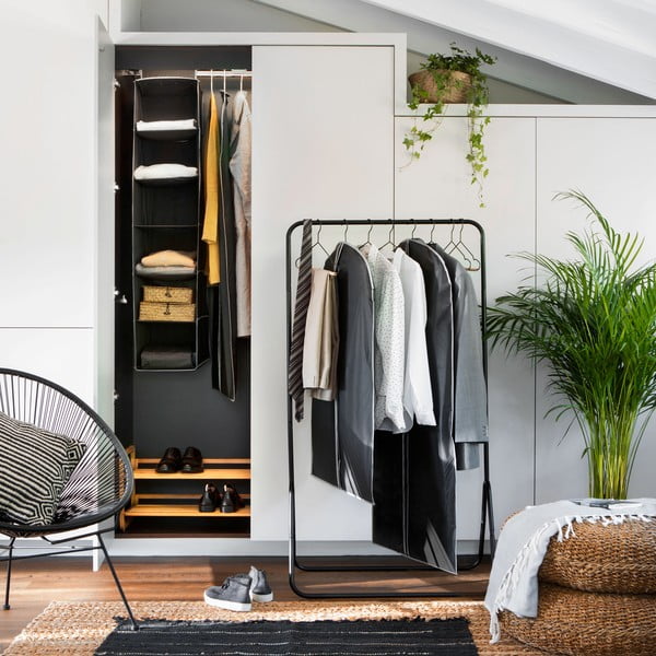 Juodas kabantis suknelės krepšys Compactor-image-2