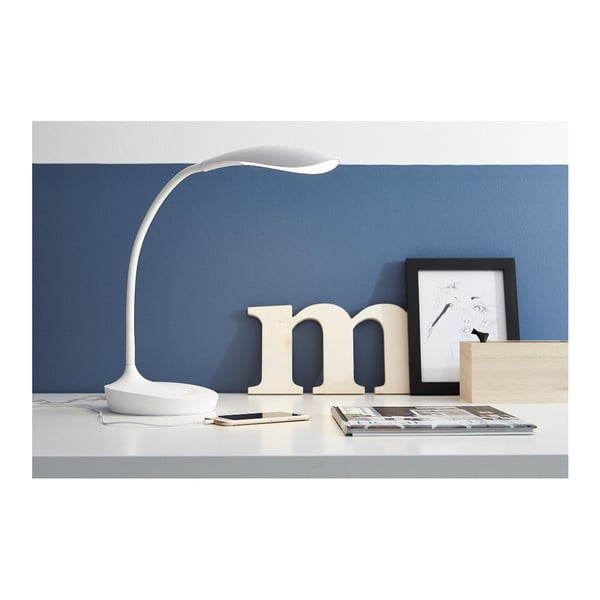 Baltas stalinis šviestuvas su USB jungtimi Markslöjd Swan-image-1