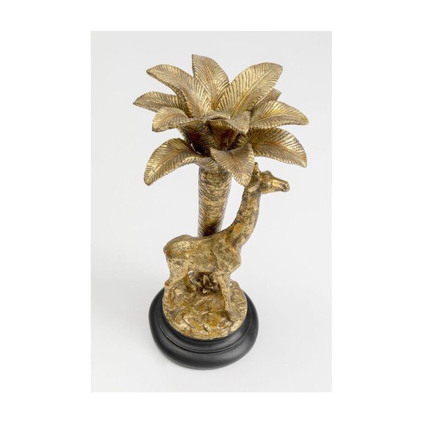 Aukso spalvos dekoratyvinė žvakidė Kare Design Giraffe Palm Tree, aukštis 35 cm-image-3