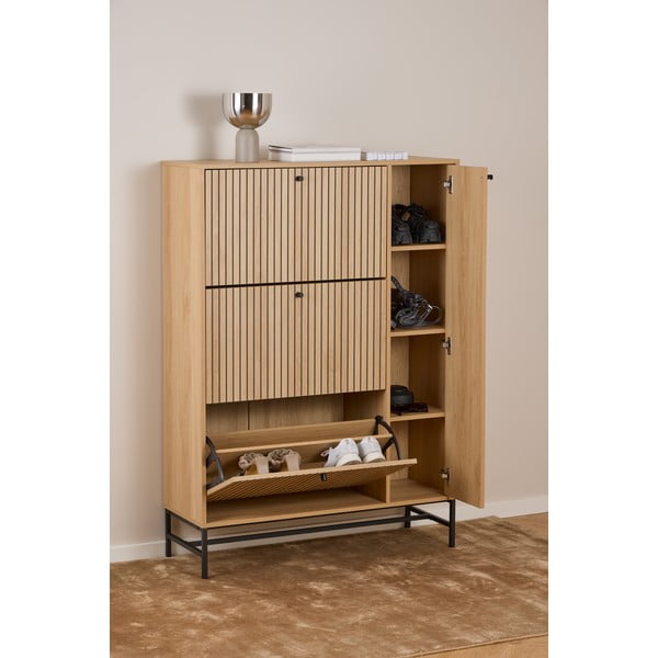 Atlenkiama spintelė batams natūralios spalvos iš ąžuolo 99x140x35 cm Albany  – Actona-image-2