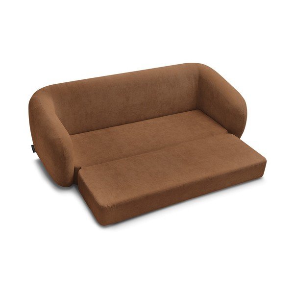Oranžinės spalvos sulankstoma sofa iš šenilinio audinio 228 cm Neyo – Bobochic Paris-image-3