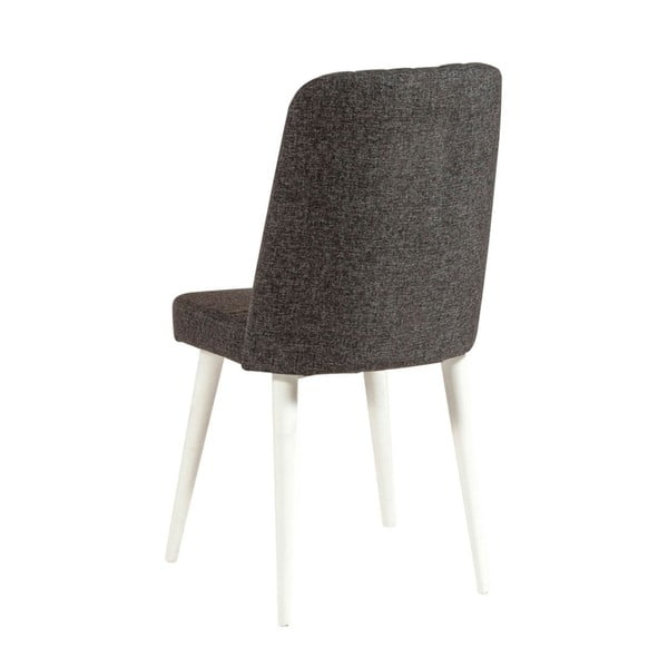 Valgomojo kėdė iš aksomo antracito spalvos Stormi Sandalye – Kalune Design-image-1