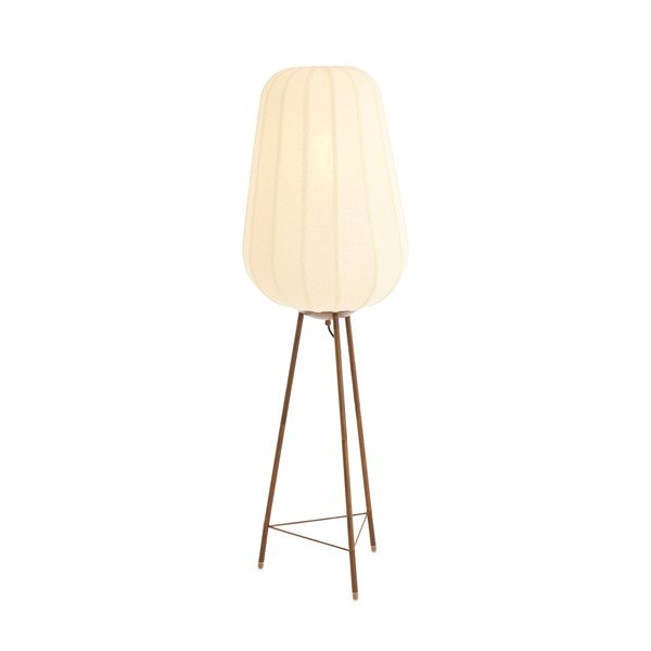 Baltos spalvos pastatomas šviestuvas (aukštis 133 cm) su tekstiliniu gaubtu Bibury – Light & Living-image-1