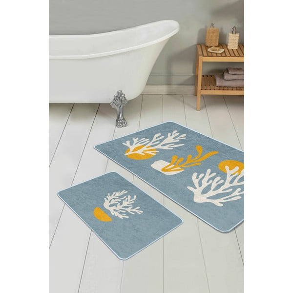 Vonios kilimėliai mėlynos spalvos 2 vnt. 60x100 cm – Mila Home-image-2