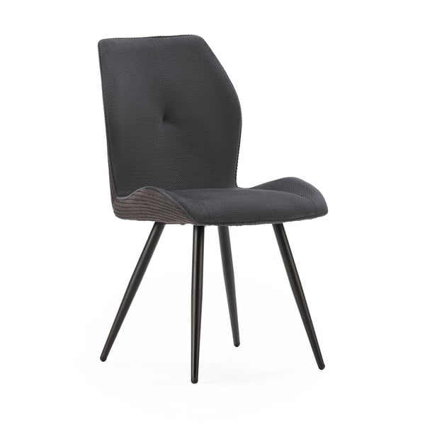 Iš velveto valgomojo kėdės juodos spalvos 2 vnt. Adaya – Marckeric