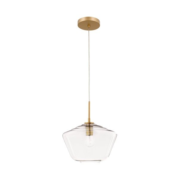Auksinės spalvos iš stiklo kabantis šviestuvas ø 30 cm su stiklo gaubtu Prisma – Nova Luce