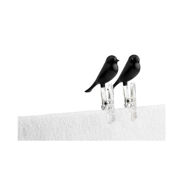 Du juodi "Qualy Pegs" smeigtukai "Peg Sparrow