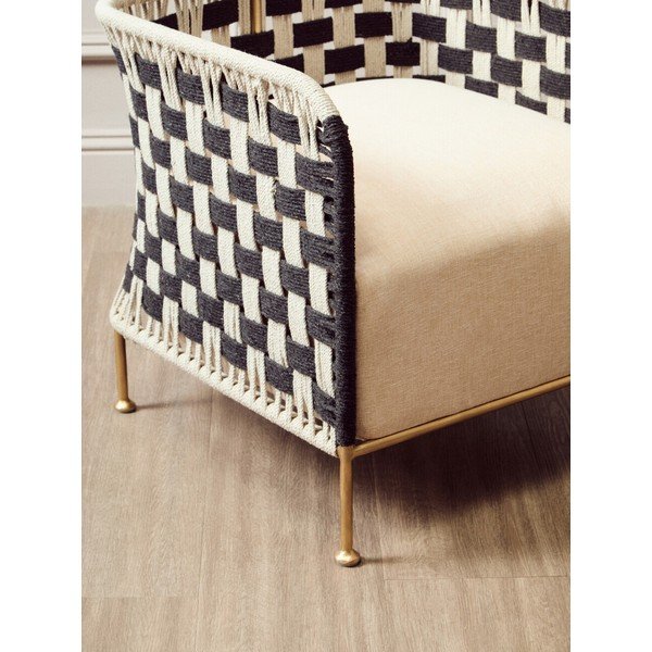 Juodos ir baltos spalvos krėslas Satna – Premier Housewares-image-4