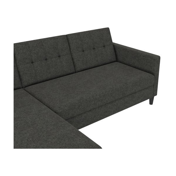 Sulankstoma kampinė sofa pilkos spalvos Hartford – Støraa-image-2