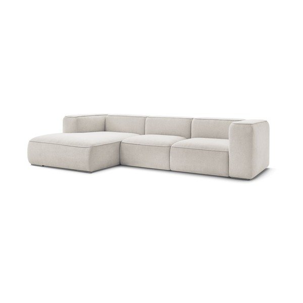 Iš boucle kampinė sofa smėlio spalvos (su kairiuoju kampu) Zephyr – Bobochic Paris-image-3
