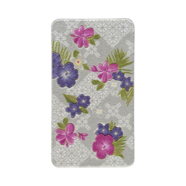 Raštuotas violetinis vonios kilimėlis Confetti Bathmats Tropical, 80 x 140 cm-image-1