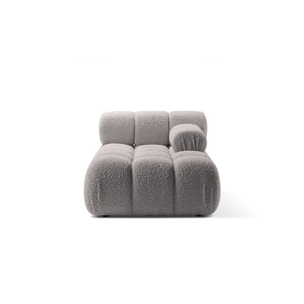 Iš boucle modulinė sofos dalis šviesiai pilkos spalvos (su dešiniuoju kampu) Bellis – Micadoni Home