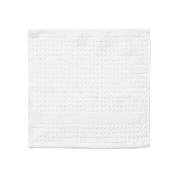 Baltos spalvos iš frote audinio iš organiškos medvilnės rankšluostis 30x30 cm Check – JUNA