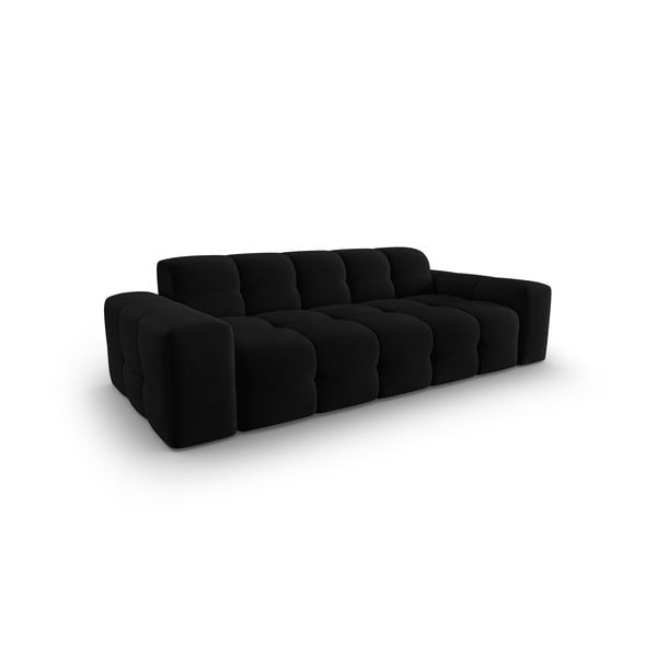 Juodo aksomo sofa 222 cm Kendal - Micadoni Home-image-3