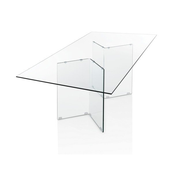 Iš stiklo valgomojo stalas 90x180 cm Kaya – Tomasucci-image-4
