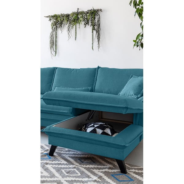 Turkio spalvos kampinė sofa Miuform Charming Charlie, dešinysis kampas-image-4