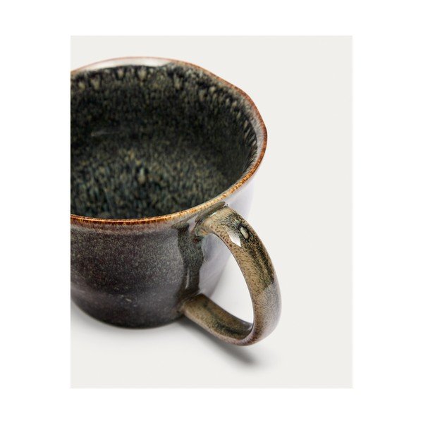 Pilkos spalvos iš keramikos puodelis Coval – Kave Home-image-3