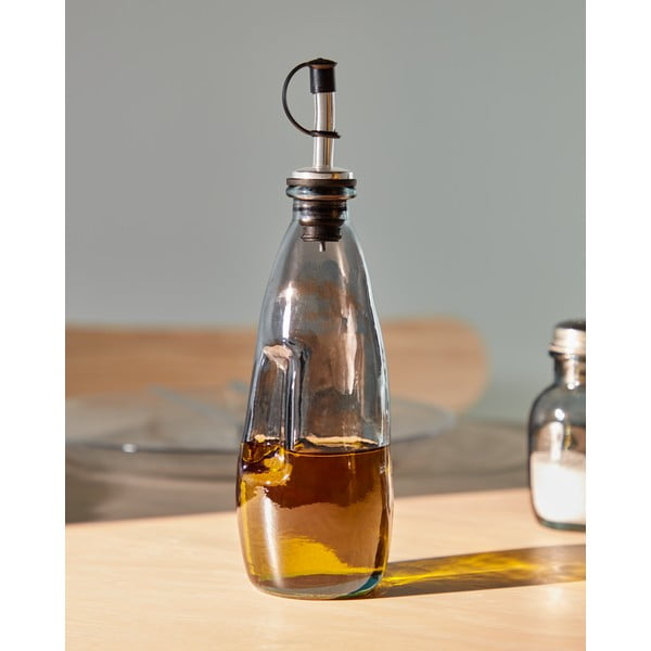 Stiklinis butelis aliejui arba actui Kave Home Rohan, aukštis 24 cm-image-1