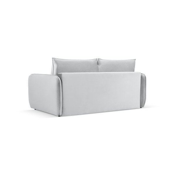 Sulankstoma sofa šviesiai pilkos spalvos iš velveto 194 cm Vienna – Cosmopolitan Design-image-3