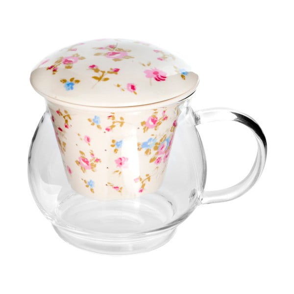 Stiklinis puodelis su arbatos sieteliu "Tasev", 500 ml