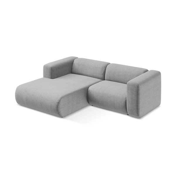 Šviesiai pilkos spalvos kampinė sofa (su kairiuoju kampu/su gultu) Ekahi – Makamii-image-3
