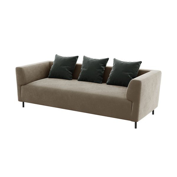 Smėlio spalvos aksominė sofa Ghado Nosto-image-2