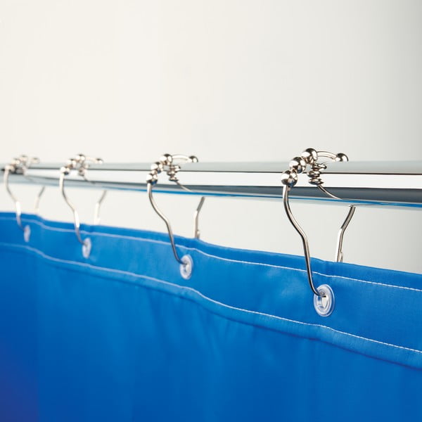 Blizgios sidabrinės spalvos dušo užuolaidų kabliukai 12 vnt. 3,5 cm Anello – Spirella-image-4