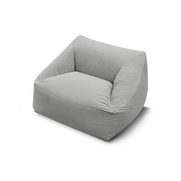 Šviesiai pilkos spalvos sėdmaišis iš kordinio velveto Lilibet – Bobochic Paris-image-3