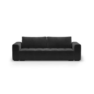 Tamsiai pilka aksominė sofa-lova Milo Casa Luca