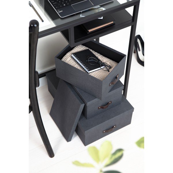 3 juodų daiktadėžių rinkinys Bigso Box of Sweden Inge-image-2