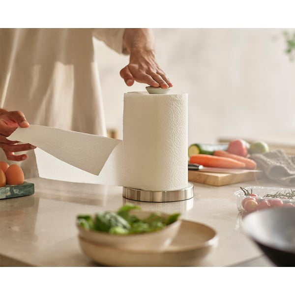 Iš plastiko popierinio rankšluosčio stovas baltos spalvos ø 16 cm Push&Tear – Joseph Joseph-image-1