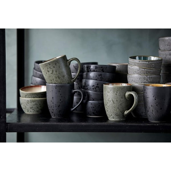 Juodos spalvos/violetinės spalvos iš keramikos puodelis 300 ml Black/Purple – Bitz-image-2