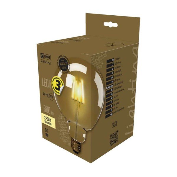 LED lemputė EMOS Vintage G125 Warm White, 4W E27-image-2