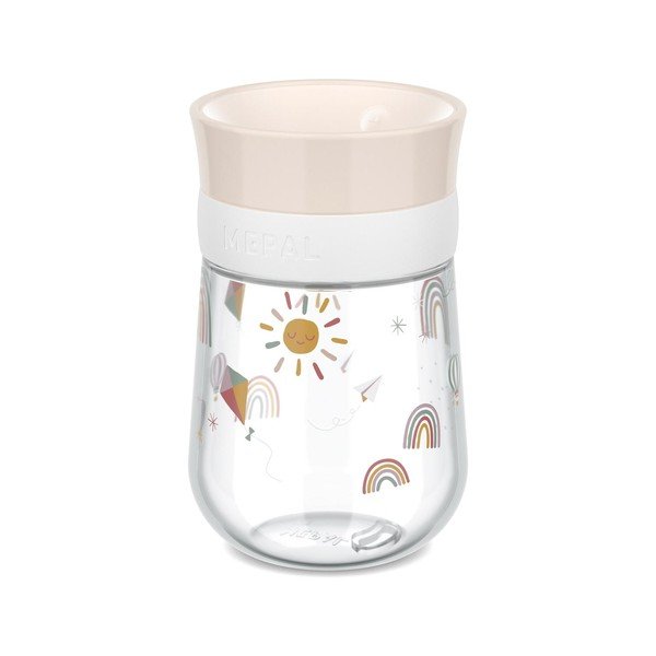 Smėlio spalvos iš plastiko vaikiškas puodelis 300 ml Sunshine & Rainbow – Mepal